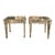Pair of Vintage Venetian Etched Mirror Side Tables For Sale