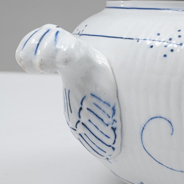 Off-white 20th Century Belgian Special Edition Porcelain Tureen With Lid For Sale - Image 8 of 18