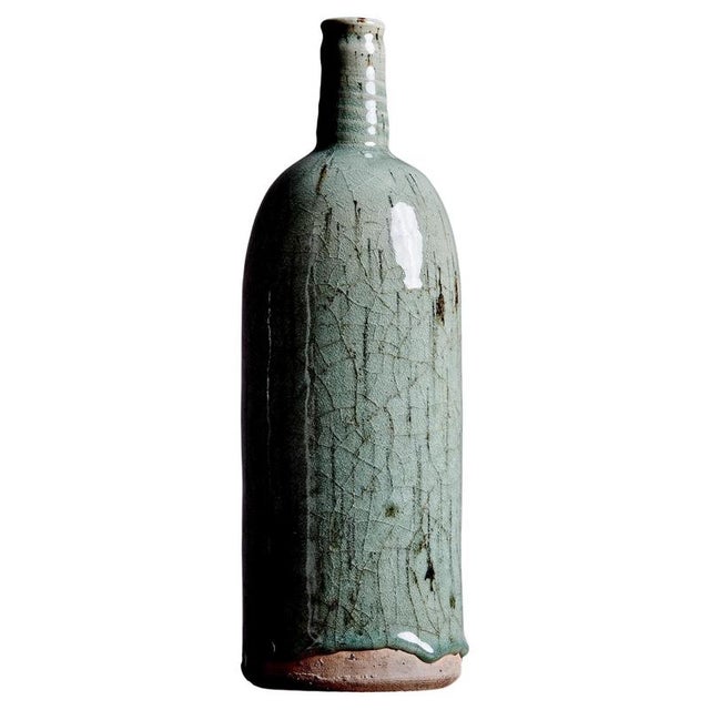 French Studio Pottery Bottle Vase, 1960s For Sale - Image 10 of 10