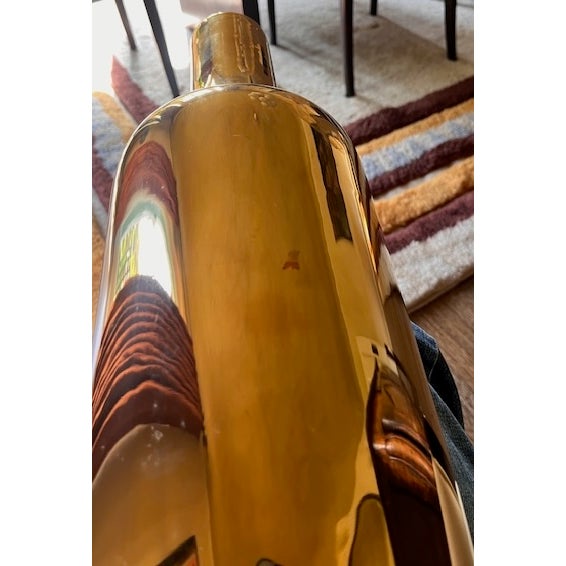 Ceramic Pair of Gold Modern, Large Vases For Sale - Image 7 of 7