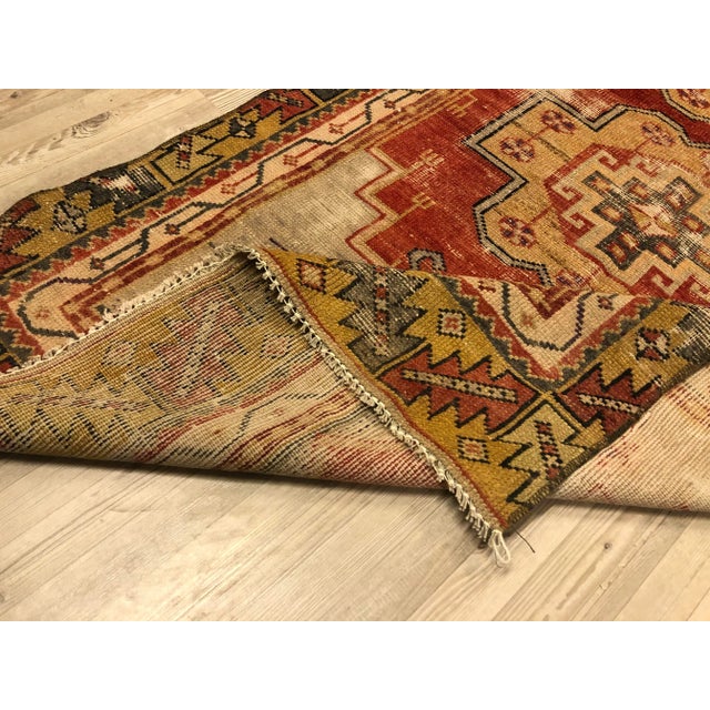 Tribal Anatolian Vintage Distressed Rug - 2′10″ × 6′1″ For Sale - Image 4 of 11