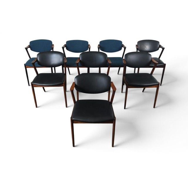 Mid 20th Century Set of Eight Attributed to Kai Kristiansen Model 42 Dining Chairs in Rosewood For Sale - Image 5 of 12