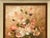 Vintage Blooming Roses Brown Pot Small Canvas Oil Painting For Sale In San Francisco - Image 6 of 6