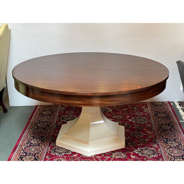 Ruby Living Rigley Pedestal Extension Dining Table, 60 Inches For Sale - Image 4 of 12