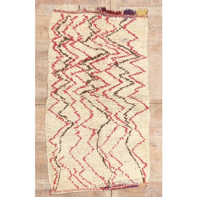 Vintage Azilal Moroccan Rug, 03'09 X 06'11 For Sale - Image 10 of 10