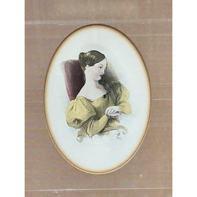 Vintage Portrait Engravings in Gilt Frames - Set of 2 For Sale - Image 12 of 16