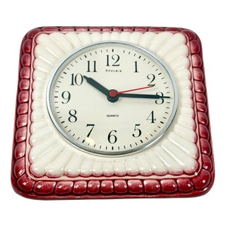 Ceramic Wall Clock from Zahleis Bamberg, 1970s For Sale