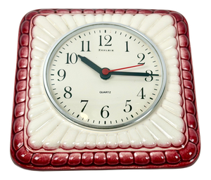Ceramic Wall Clock from Zahleis Bamberg, 1970s