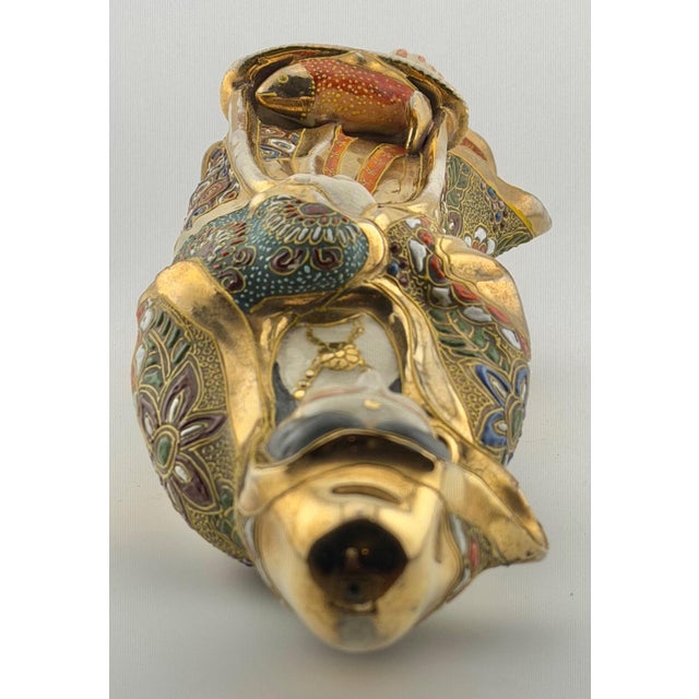 Mid 20th Century Mid 20th Century Beautiful Japanese Kutani Porcelain Kannon Statue-Signed W/Fish Basket For Sale - Image 5 of 8