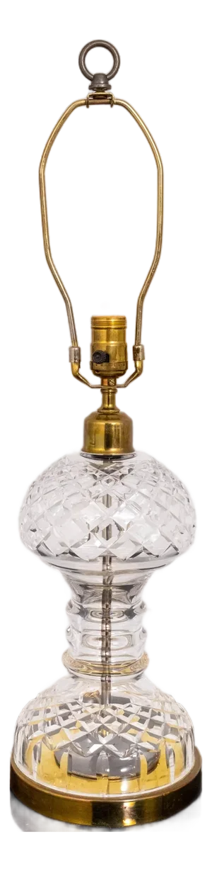 Waterford Crystal & Brass Table Lamp
