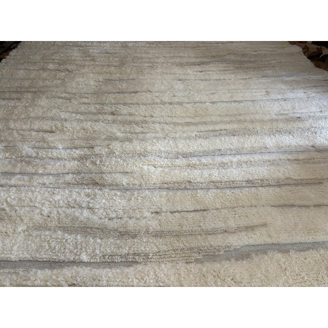 Rh Eli Wool Rug – 12' × 15' Natural | Hand-Knotted New Zealand Wool | Moroccan-Inspired Contemporary Design For Sale - Image 17 of 18