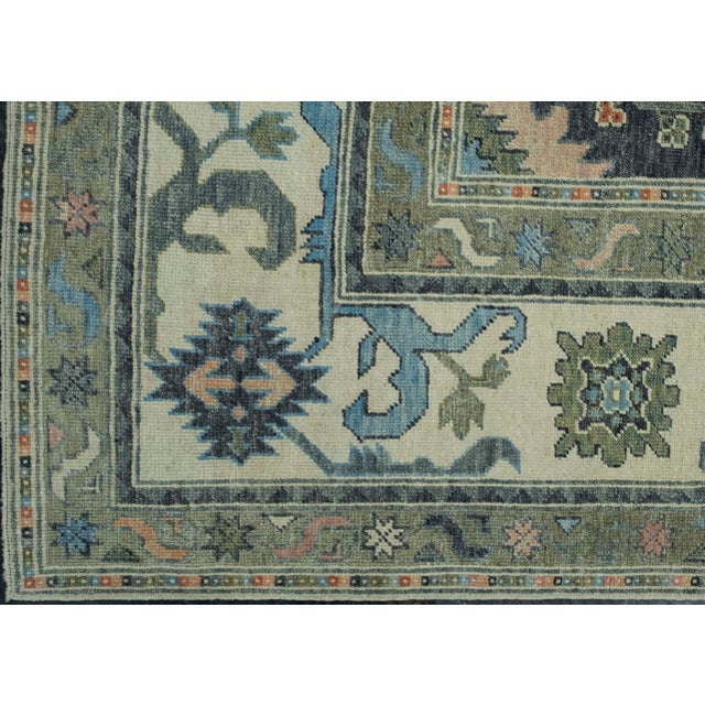 Turkish Oushak Rug 9'10" x 13'10" #17181 For Sale - Image 4 of 8