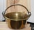 French Gold Copper Cauldron with Forged Iron Handle For Sale - Image 6 of 6
