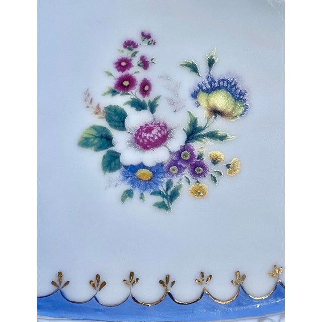 Vintage Dresden Floral & Lavender Lidded Tureen For Sale - Image 11 of 12