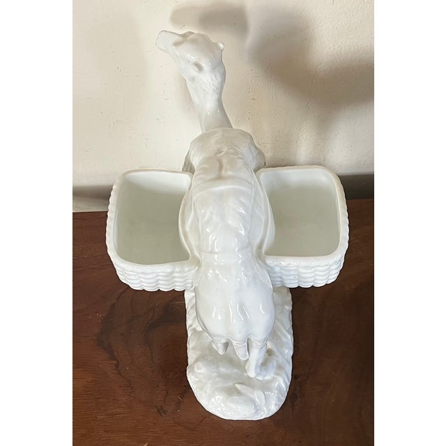 Antique 19th Century Continental Blanc De Chine Porcelain Camel Table Centerpiece Vase With Two Baskets for Flowers For Sale In New York - Image 6 of 18