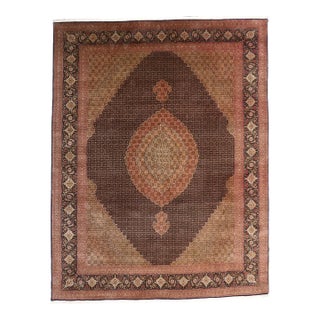 Vintage Persian Tabriz Rug - 09'10 X 12'09 For Sale