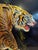 Gorgeous Gold Leaf Painting of a Tiger by Antoinette. The unframed painting is 18x24 on .5 inch wooden board and is done...