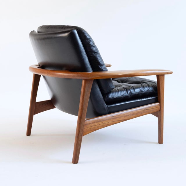 Leather Armchairs with Teak Frames, 1960s, Set of 2 For Sale - Image 6 of 13