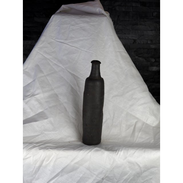 Brown 19th Century French Ger Norman Stoneware Bottle, Tall Type 1 For Sale - Image 8 of 13