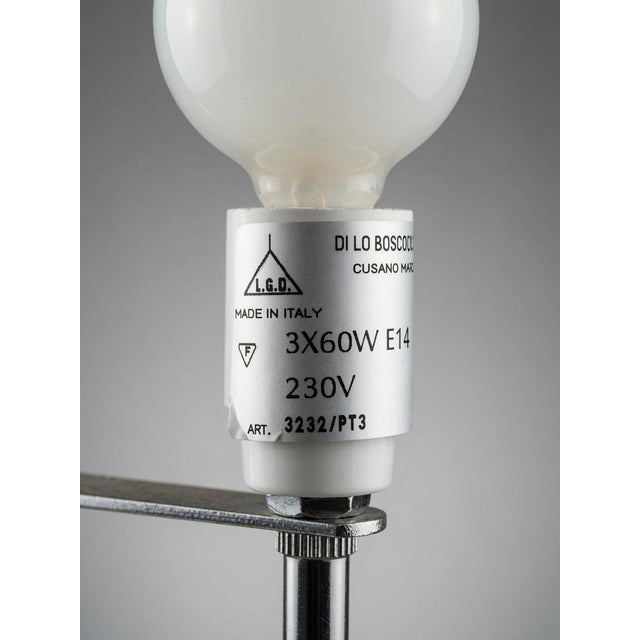 1970s MidCentury Italian Triple Torch Floor Lamp by Di Lo Bosco & C. Sas of Cusano Milanino For Sale - Image 5 of 6