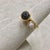 Contemporary Syna Yellow Gold Pair of Stacking Rings with Black and White Diamonds For Sale - Image 3 of 7