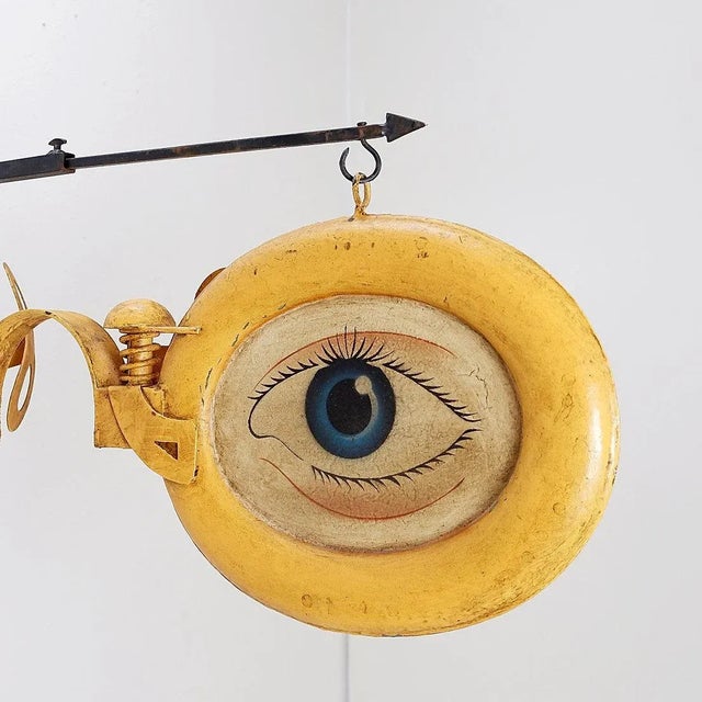 1920s Vintage Optical Shop Sign in Metal, 1920s For Sale - Image 5 of 15