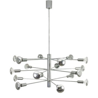 Modernist Chrome Sputnik Chandelier from Cosack, Germany, 1960s For Sale