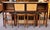 Iconic European Mid Century Modern Teak & Wicker Nesting Dining Suite w/ Credenza, Dining Table & Four Chairs c.1960 Rare...