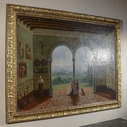 Painting, View, 1900s, Oil on Canvas For Sale - Image 6 of 9