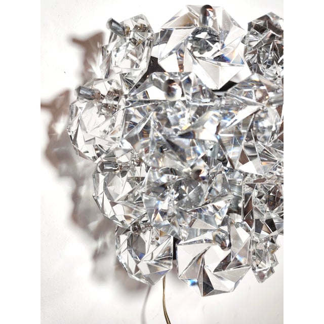 1980s German Crystal Wall Sconce, 1970s For Sale - Image 5 of 12