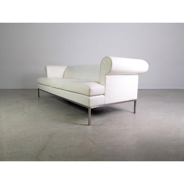 Sofa in Cream Leather from Wittmann For Sale - Image 5 of 11