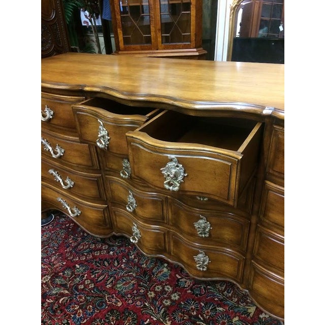 Brown Vintage French Provincial Dresser, 16 Drawer Dresser For Sale - Image 8 of 17