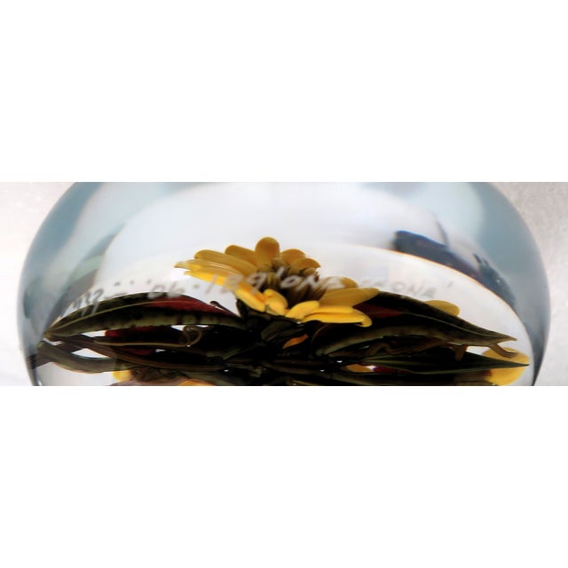 Chris Buzzini (American B. 1949) -One of a Kind Magnificent Paperweight From the Widely Acclaimed Glass Artist Extraordinaire For Sale - Image 12 of 18