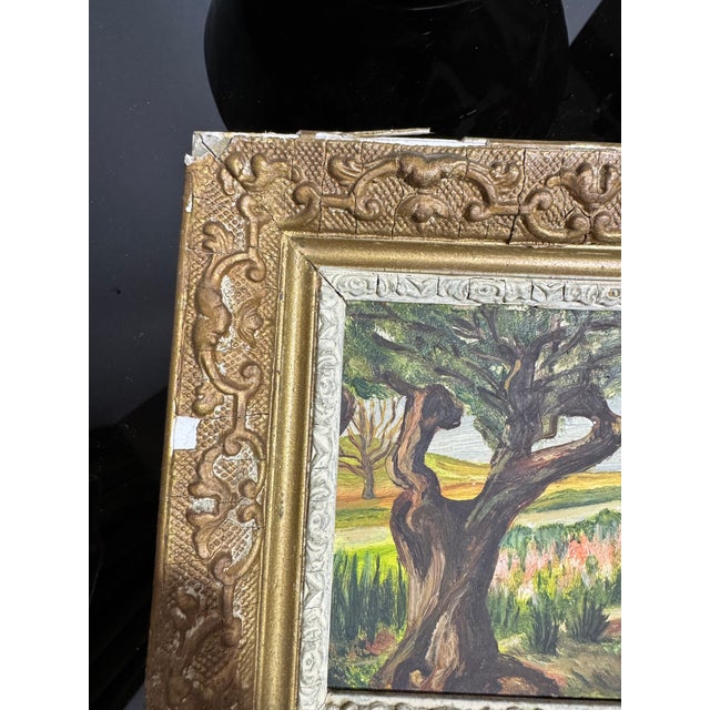 Vintage Miniature French Country Painting For Sale - Image 4 of 15