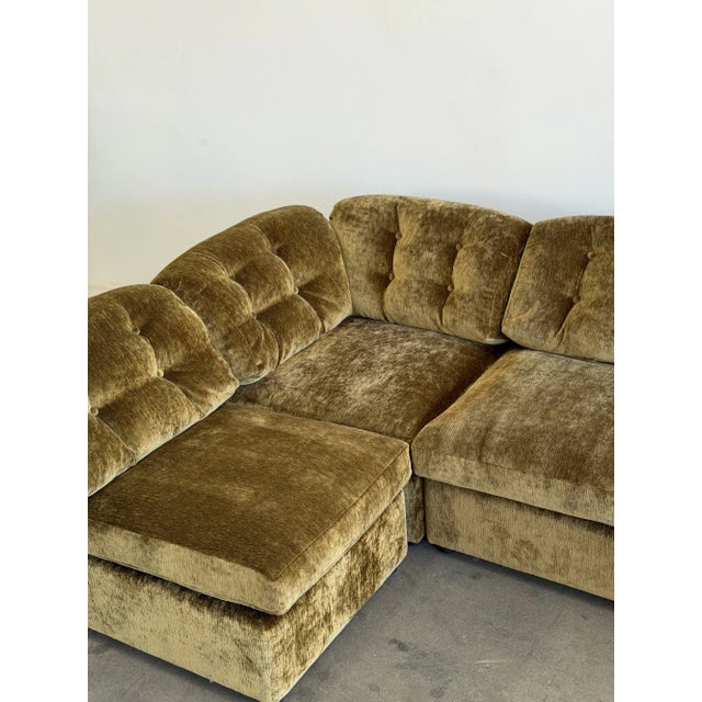 Limited Edition: Lugo Modular Sofa in Green Chenille For Sale - Image 16 of 18