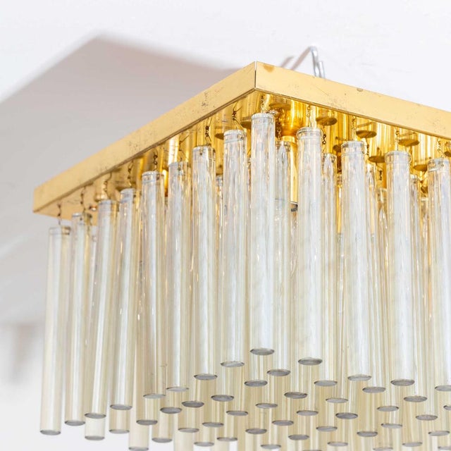 Gold Mid-Century Italian Chandelier from Venini For Sale - Image 8 of 12