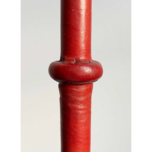 Mid-Century Leather Floor Lamp by Jacques Adnet for Valenti, Spain, 1960s For Sale - Image 16 of 18