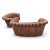 English Vintage English Tufted Distressed Cognac Leather Chesterfield Sofa - Pair For Sale - Image 3 of 10