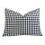Contemporary Black & White Houndstooth Feather/Down Pillow 24" X 18" For Sale