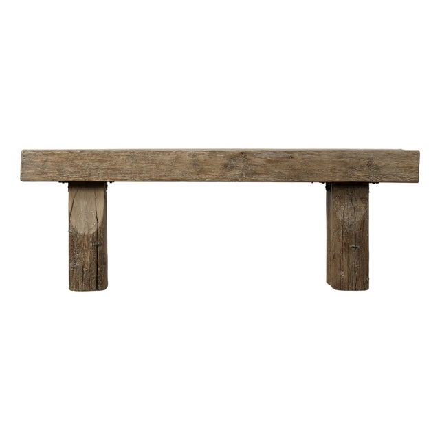 Vintage Console Table - Heritage Timber Beam - Natural Wood For Sale