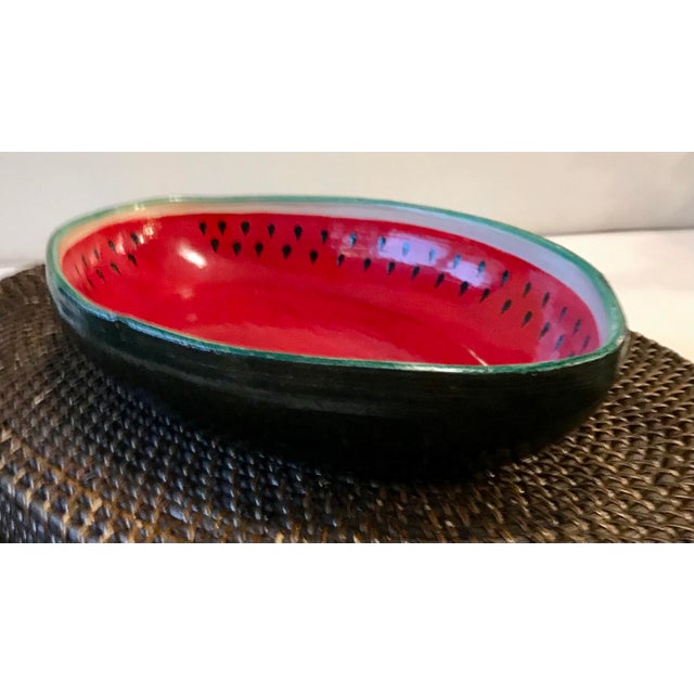 1970's Trompe-l'Oeil Folk Art Watermelon Bowl For Sale - Image 9 of 12