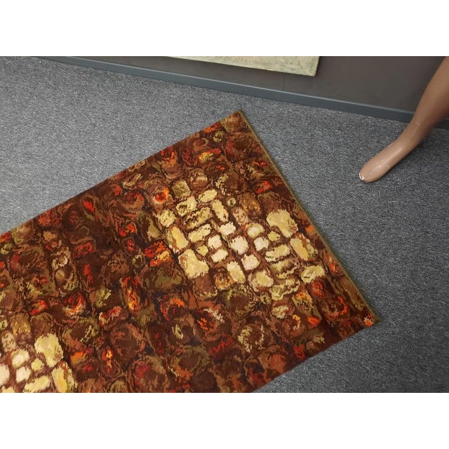 English Flower Power Rug, 1970s For Sale - Image 9 of 13