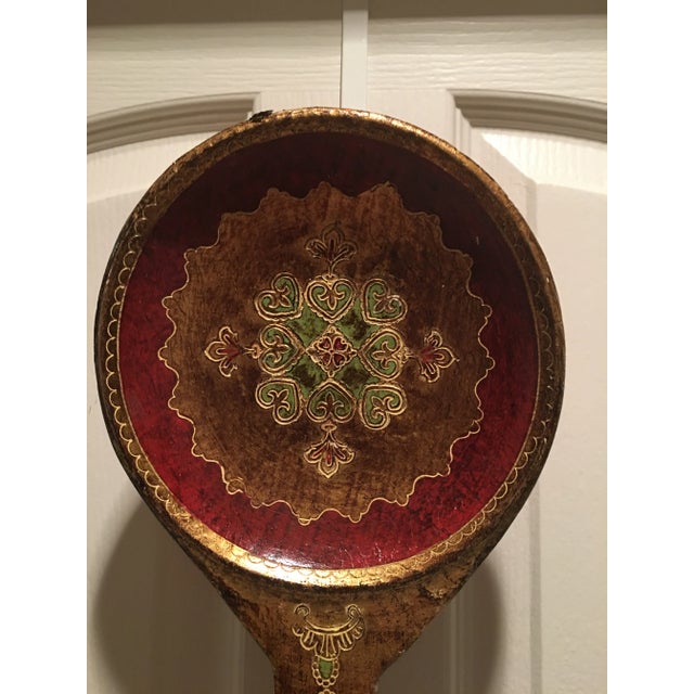 Hollywood Regency Vintage Florentine Large Painted Spoon For Sale - Image 3 of 8