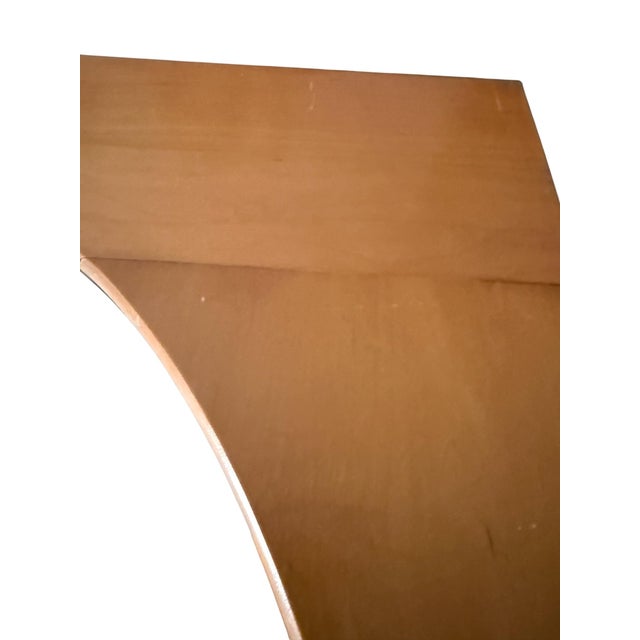 Wood Vintage Mid-Century Modern Blonde Maple Geometric Wall Mirror, 29.5" For Sale - Image 7 of 9