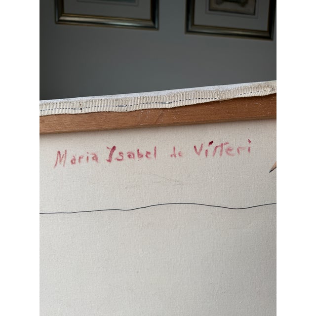 Vintage Narisa African Post-Impressionist Oil on Canvas Painting – Unframed For Sale - Image 11 of 14