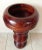 Large Vintage Chunky Hand Carved Solid Mahogany Wood Dovetailed Covered Bowl & Pedestal For Sale - Image 4 of 12