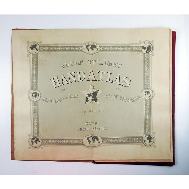 Early 20th Century Stielers Hand Atlas 100 Maps in Box For Sale In Seattle - Image 6 of 12