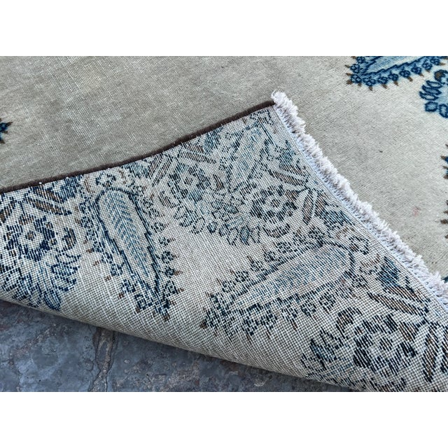 Textile Vintage Handmade Wool Runner Rug | 19 Ft Moroccan Style Entryway Rug For Sale - Image 7 of 8