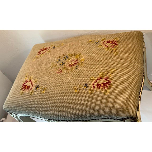 Vintage French Provincial Needlework Bench For Sale In Dallas - Image 6 of 12