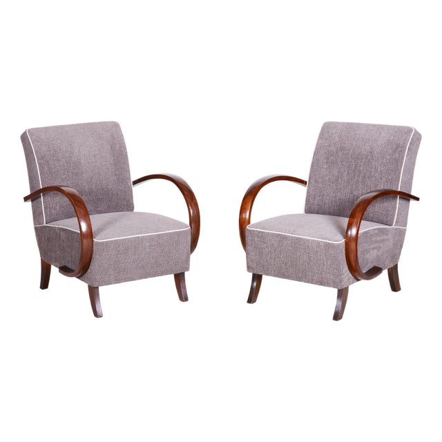 Set of rt Deco Armchairs attributed to J. Halabala for Up Závody, 1930s For Sale